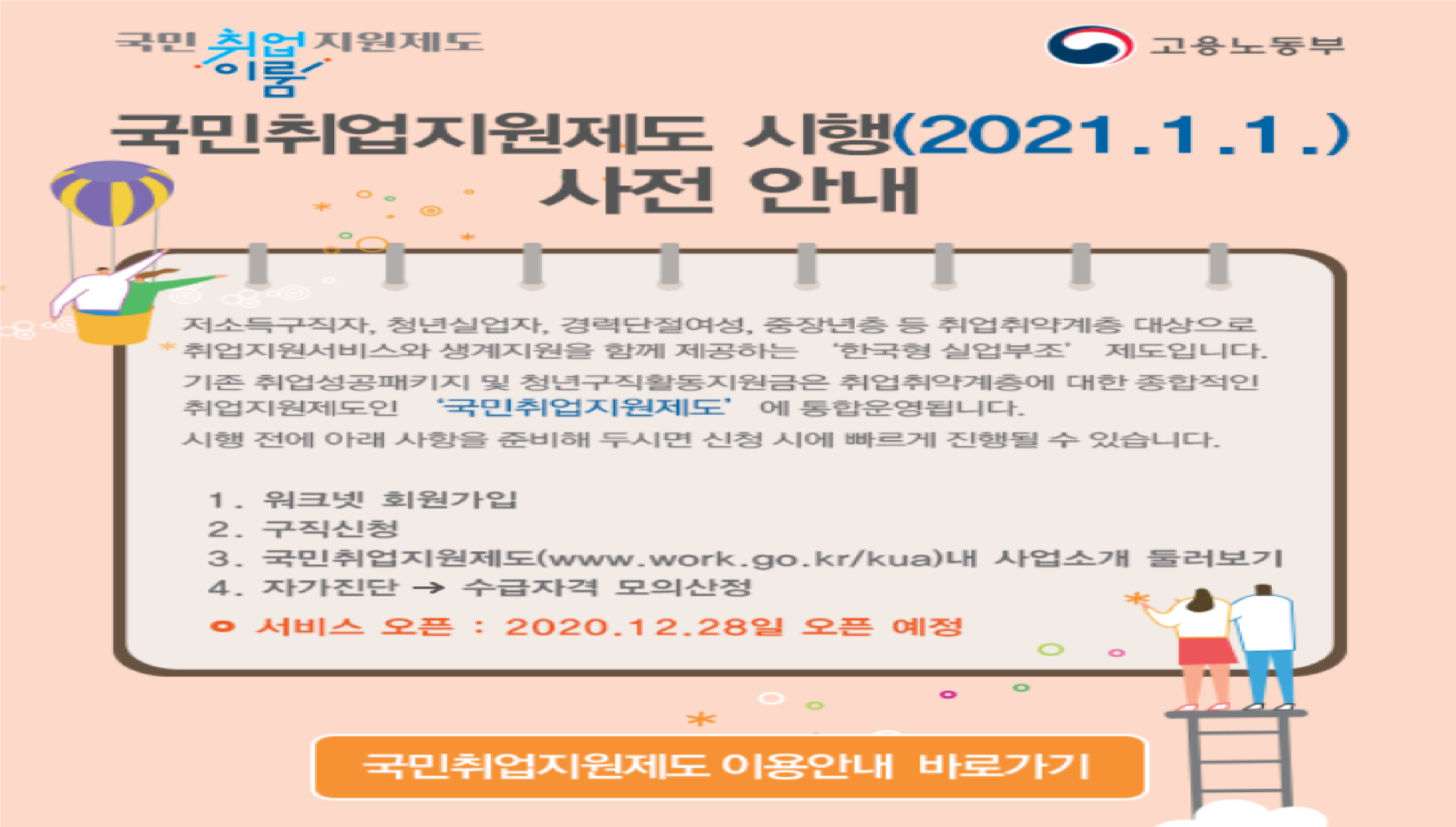  국민취업지원 신청 방법 1인당 최대 300만원 지원
