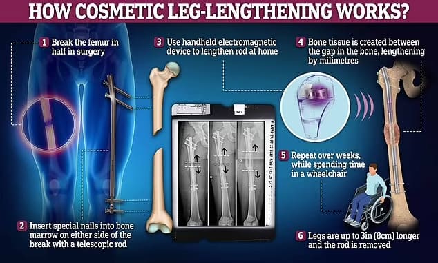 "내 키가 15cm가 늘어난다면 무엇이든지 하겠다? VIDEO:Shorter guys are paying up to £240,000 for risky
