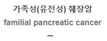  가족성(유전성) 췌장암 [familial pancreatic cancer]