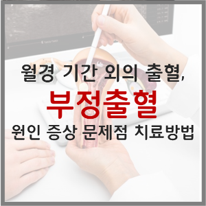  부정출혈의 원인 증상 문제점 완화 및 치료 방법