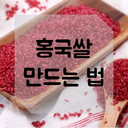 홍국쌀 만드는 법
