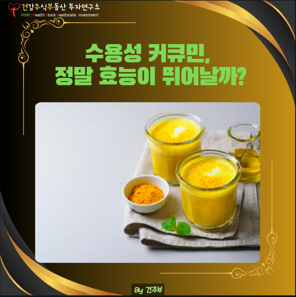 수용성 커큐민의 효능
(글 그림 : 건주부, 그림 출처 : Canva)