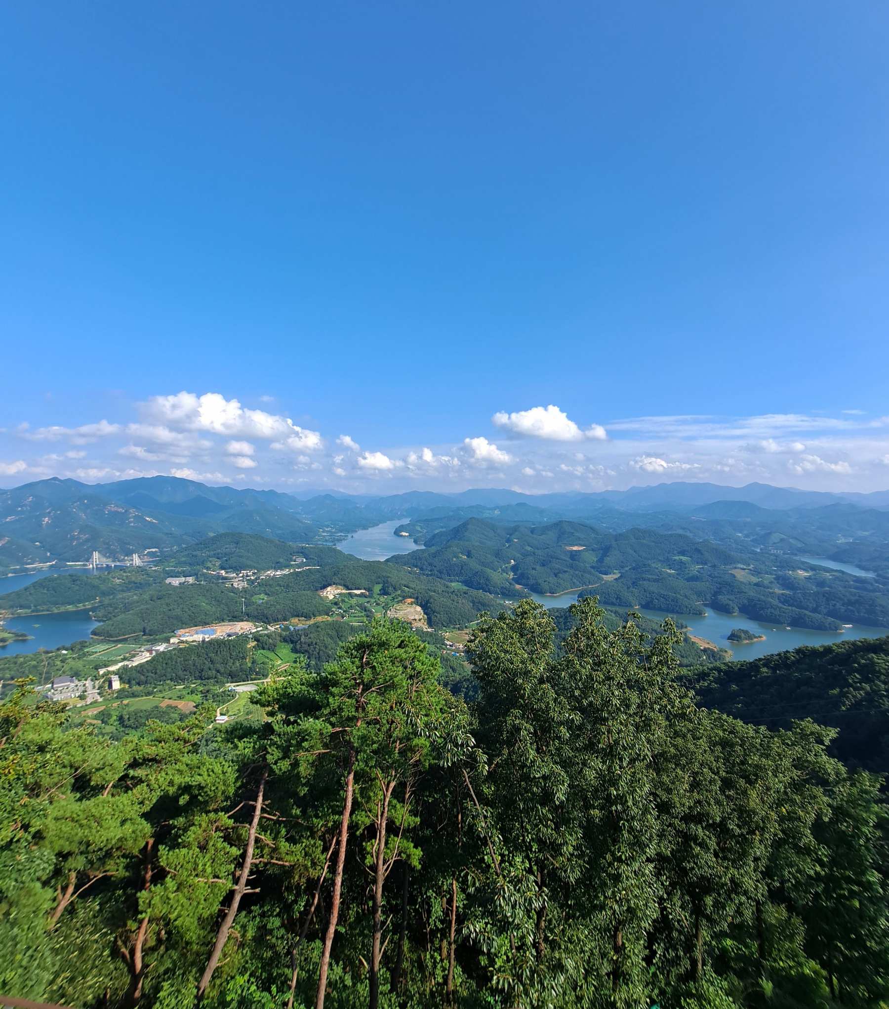 비봉산 전망대에서 바라본 배경