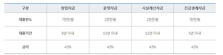 소상공인 새희망자금 지원금 종류와 신청기간 방법