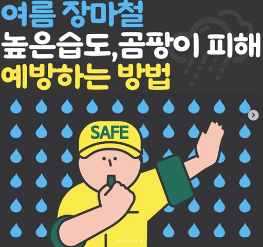 글의 이해를 돕기 위한 장마철 곰팡이 예방관련 이미지