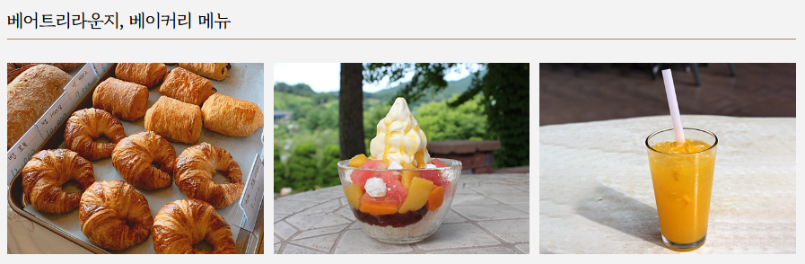 세종베어트리파크 식당 안내 (레스토랑, 카페, 라운지, 푸드코드)