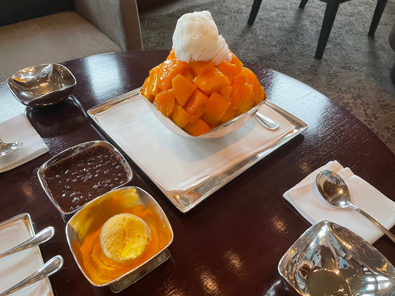  <신라호텔> 더 라이브러리, 망고빙수 맛집