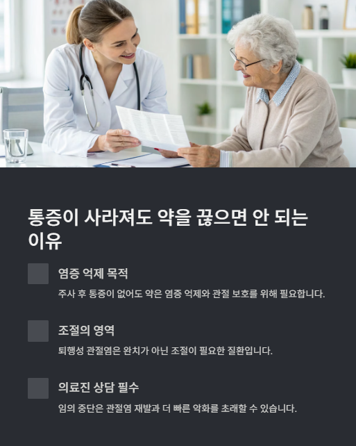 통증이 사라져도 약을 끊으면 안 되는 이유