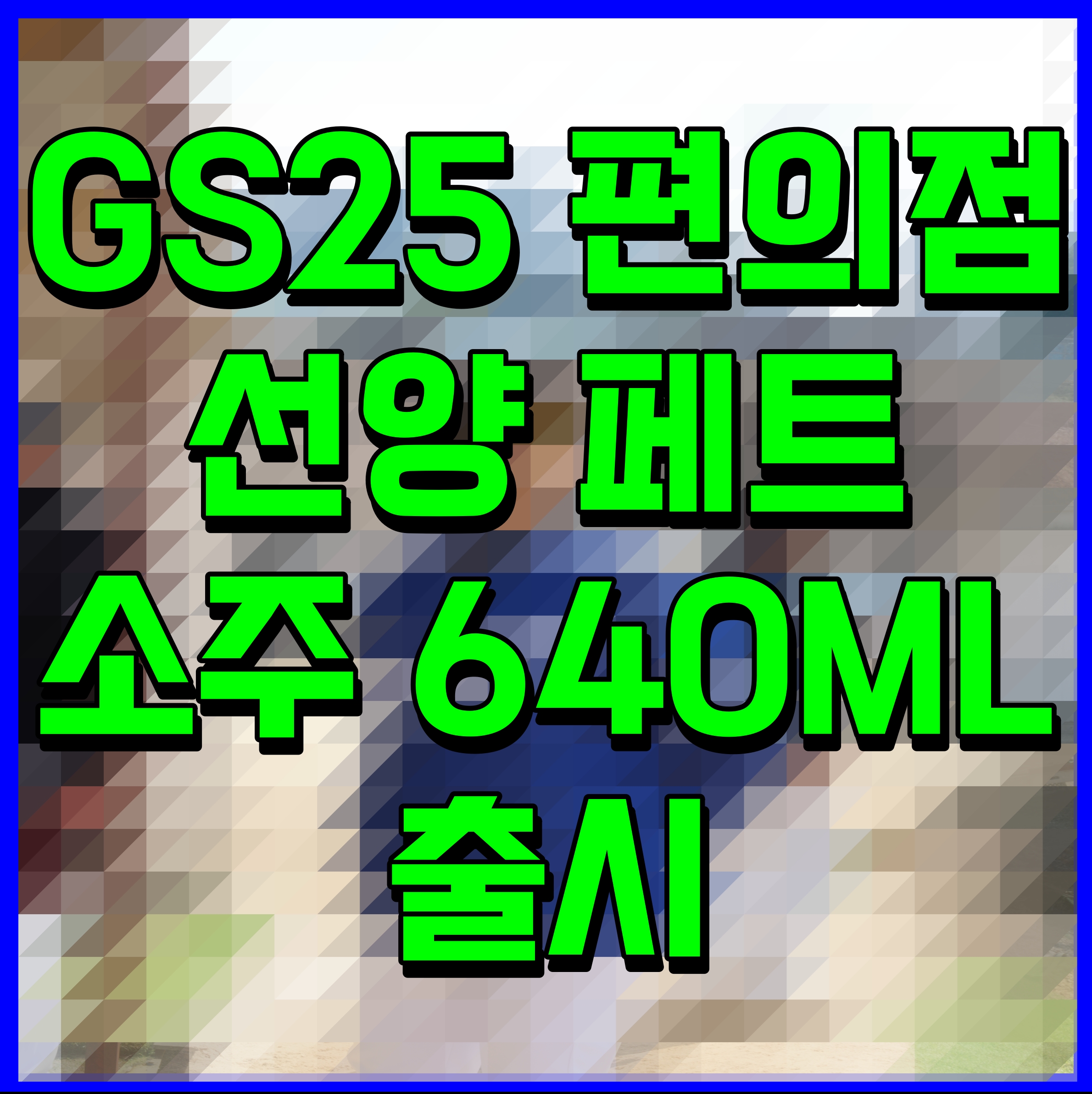  GS25 편의점 선양 페트 소주 640ML 출시