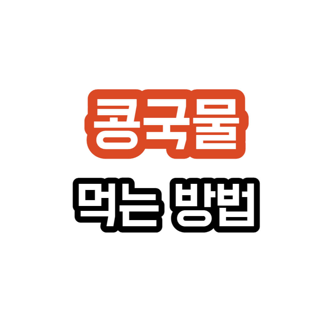 콩국물-먹는방법