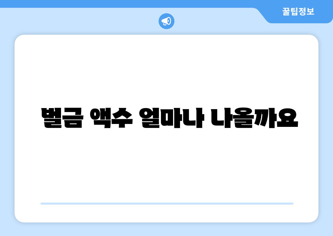  벌금 액수 얼마나 나올까요