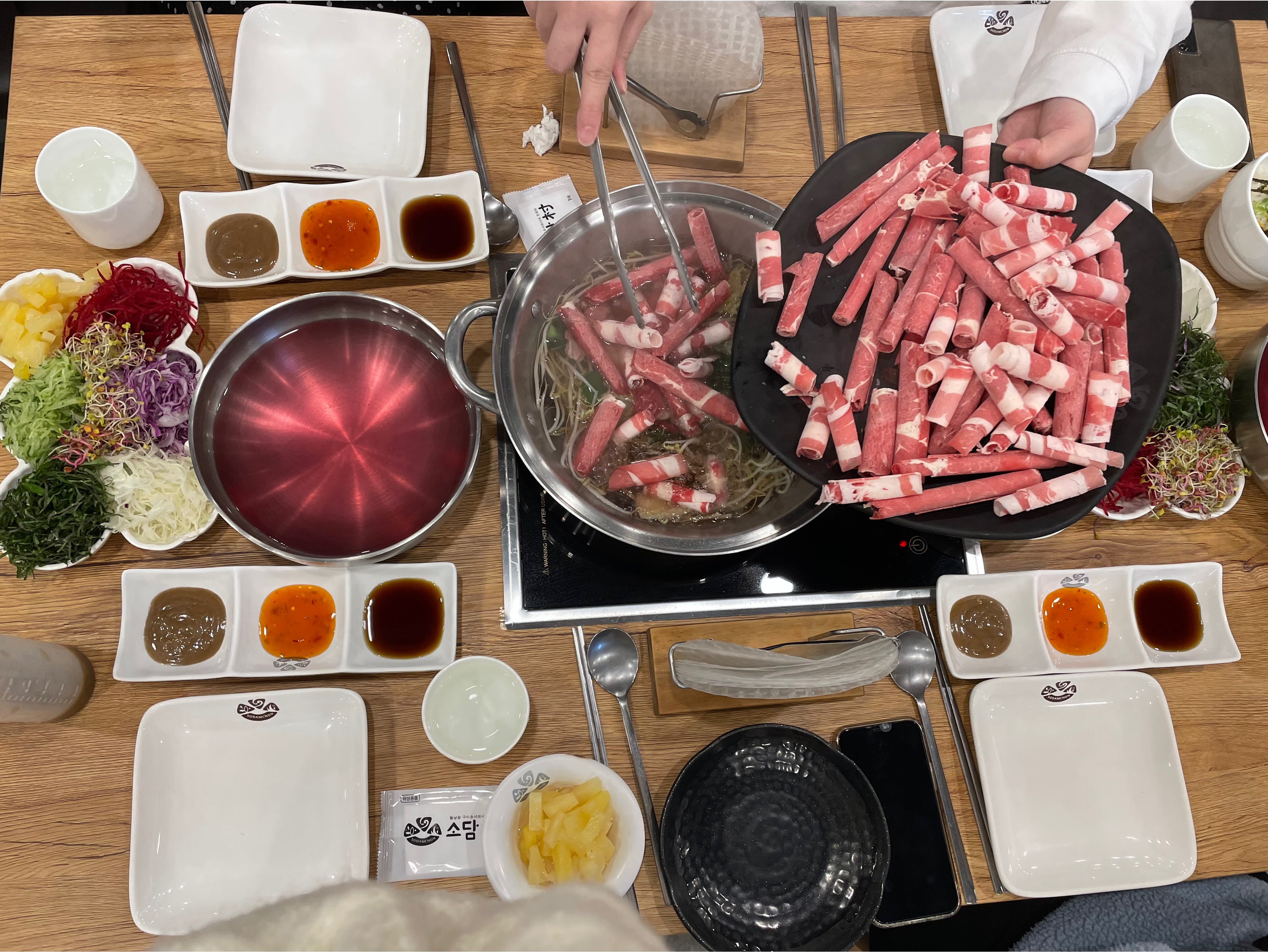  아산맛집 :) 신정호 무한리필 샤브샤브 월남쌈, 소담촌