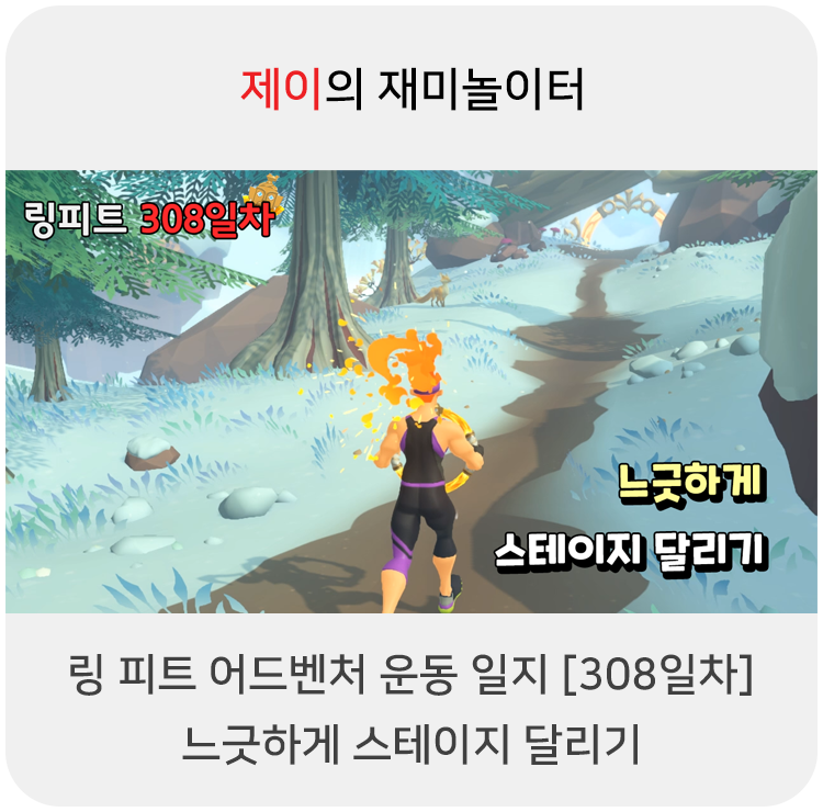  링 피트 어드벤처 운동 일지 [308일차] - 느긋하게 스테이지 달리기