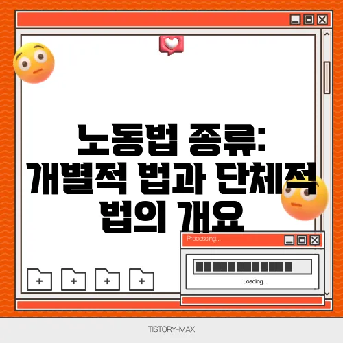 노동법 종류: 개별적 법과 단체적 법의 개요