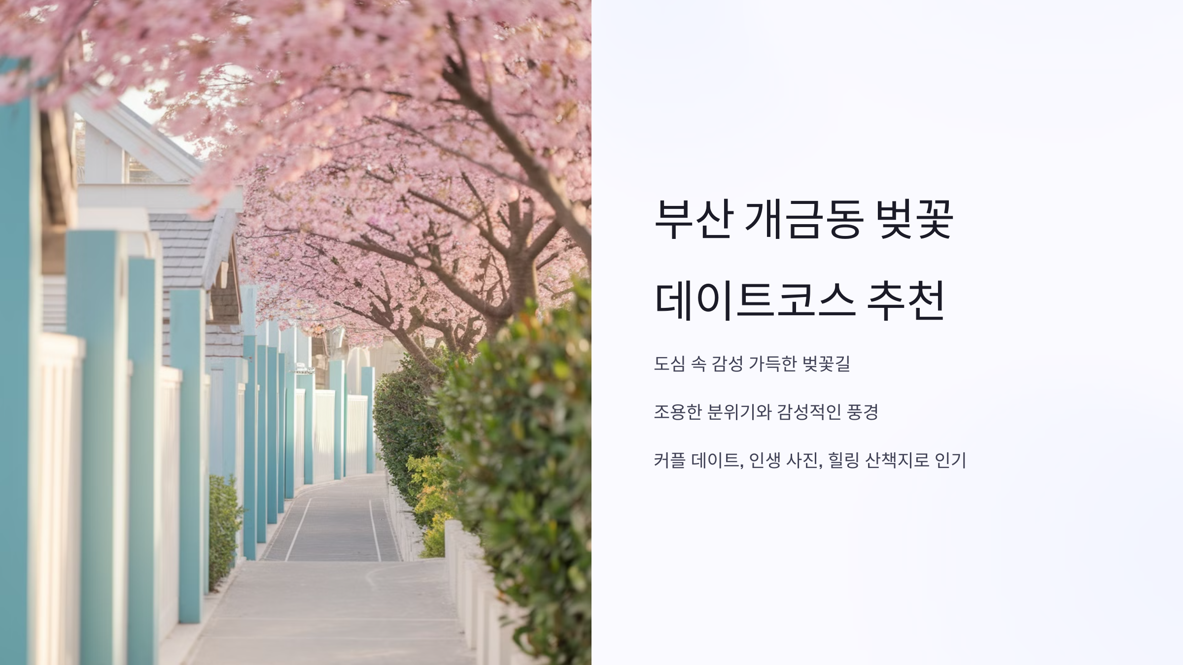 부산 개금동 벚꽃 데이트 추천
