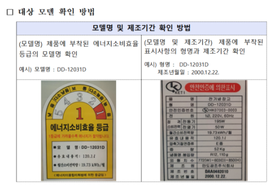 위니아 딤채 김치냉장고 리콜 구형 모델명 고객센터 접수방법