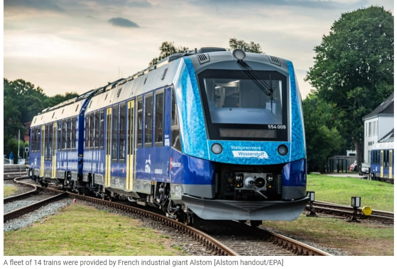 독일 알스톰&#44; 세계 최초 수소전기열차 개통 VIDEO: Germany inaugurates world’s first hydrogen-powered train fleet