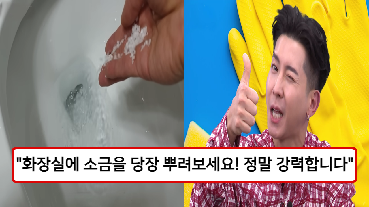 “화장실에 소금을 뿌리면 소독과 세척력이 강력합니다!” 소금을 활용한 다양한 꿀팁