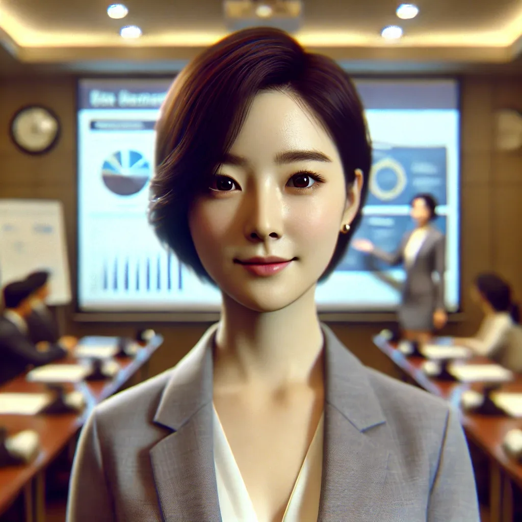 정책 설명 발표 장면