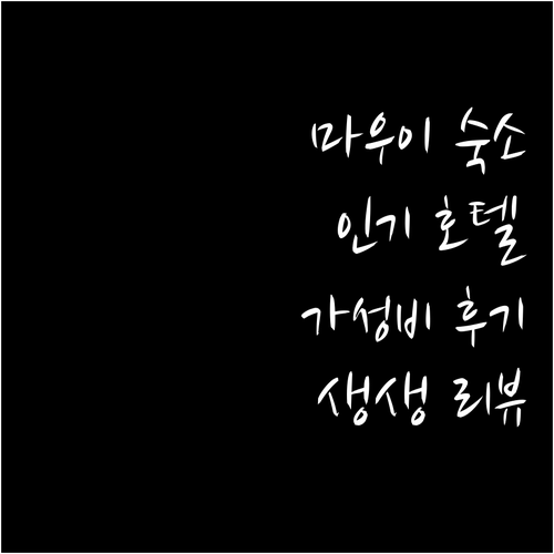 마우이 인기 호텔 숙소 생생 후기 가