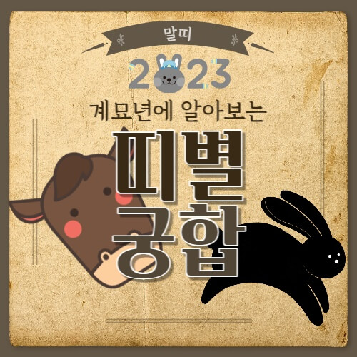  말띠 궁합 계묘년 띠별 궁합 알아보기