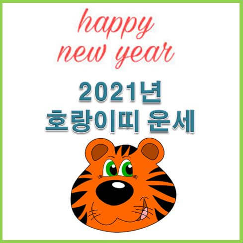  2021년 범띠 운세 대박~!