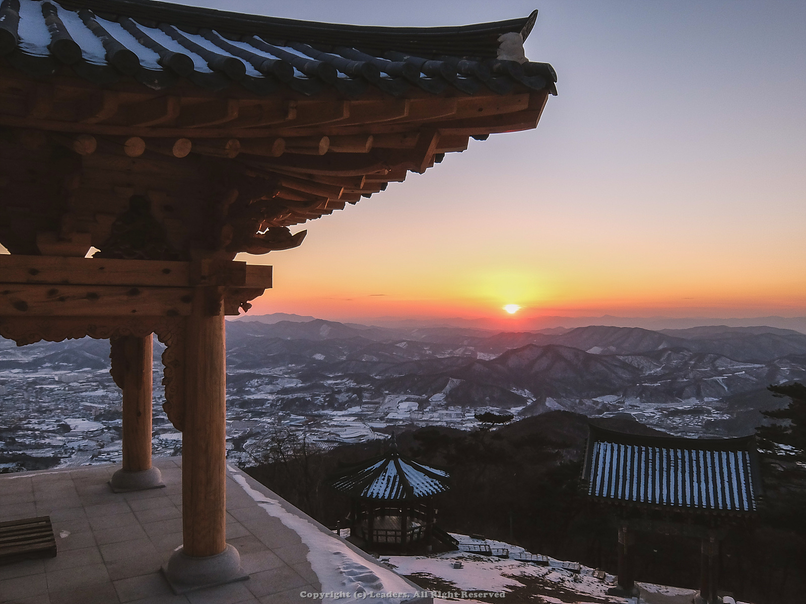  음성군 가섭사에서 바라본 일몰풍경