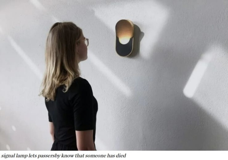  혼자 사망 시 이웃에게 알릴 수 있는 자동 검출기 VIDEO: In Memoriam device detects when someone dies alone