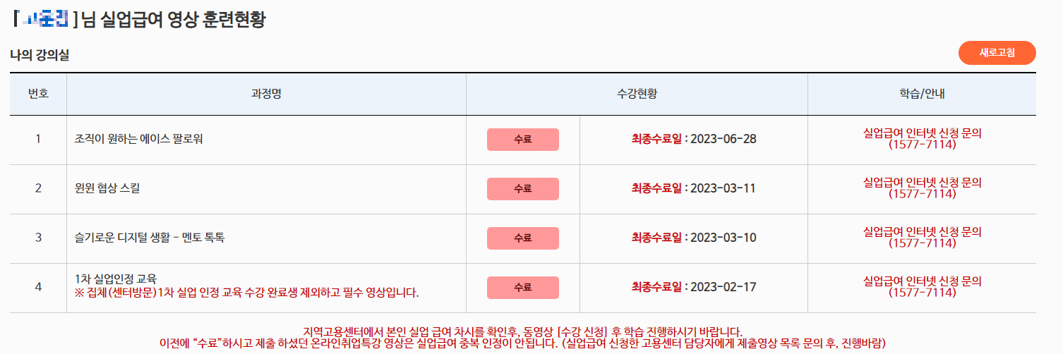 실업급여 온라인취업특강