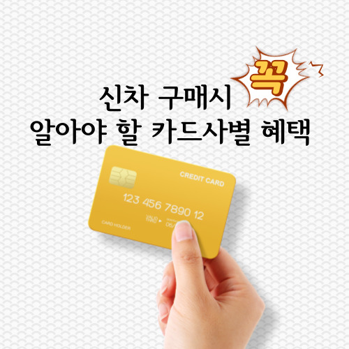  신차 구매시 제휴카드사 혜택 정보 카카오페이 자동차