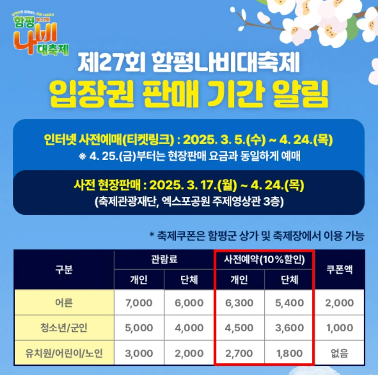 2025 함평 나비대축제 일정&amp;#44; 입장료&amp;#44; 프로그램 총정리