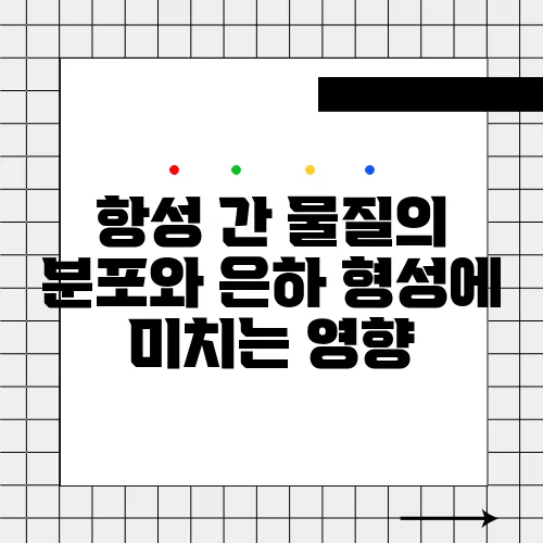 항성 간 물질의 분포와 은하 형성에 미치는 영향