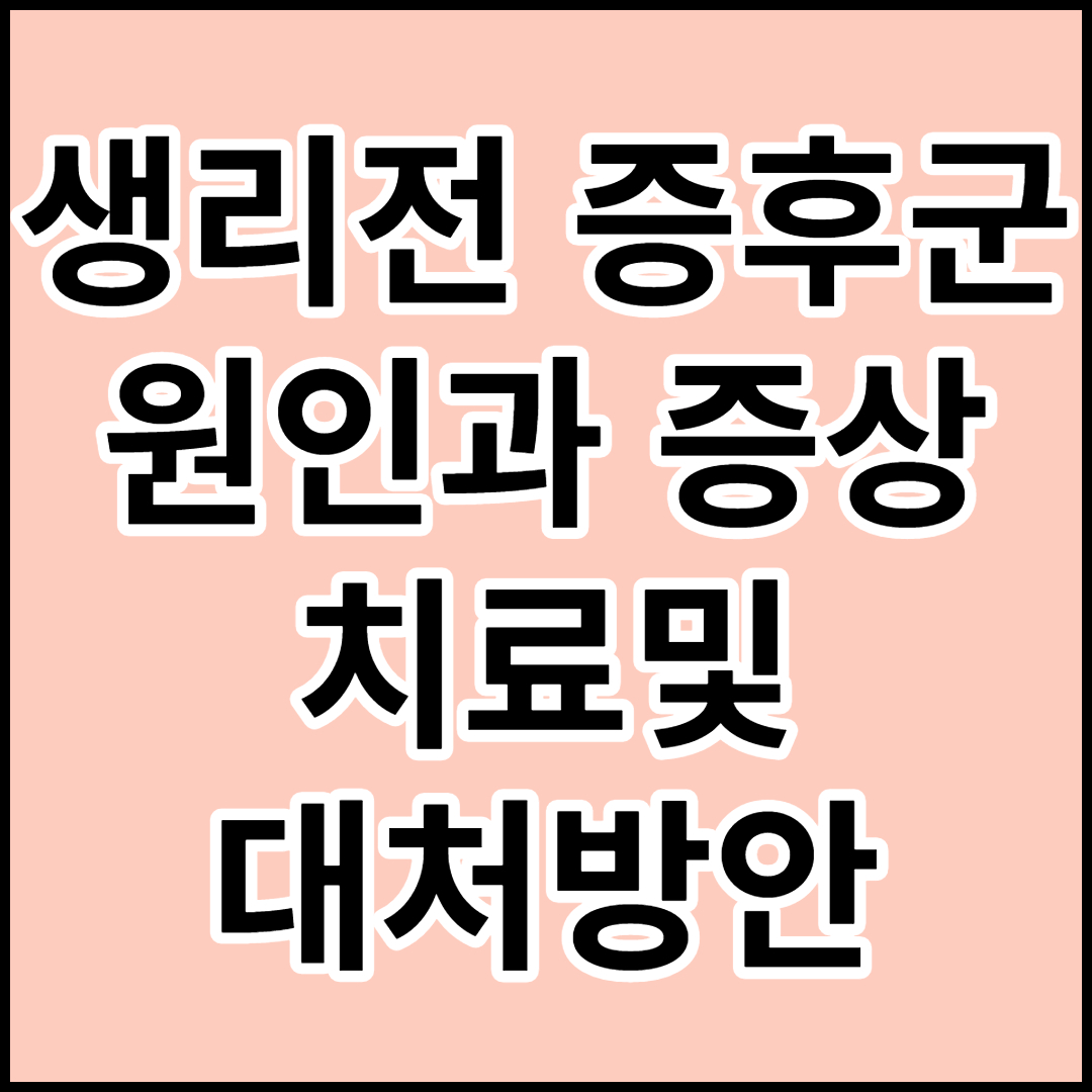  [생리전 증후군]원인,증상,치료 및 대처방안