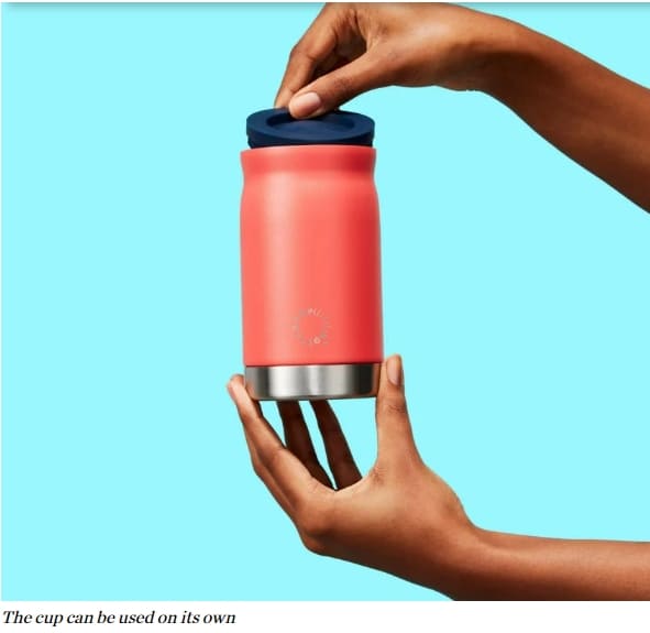 [아이디어] 재사용 가능한 물병과 커피 컵이 하나 Seymourpowell designs two-in-one reusable water bottle and coffee cup