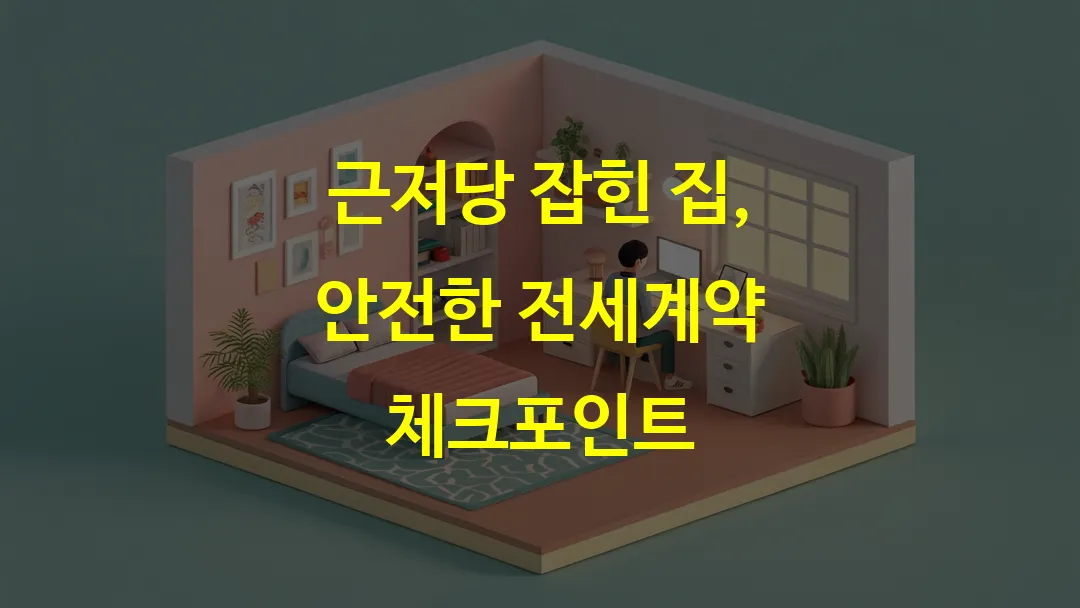 근저당 잡힌 집, 안전한 전세계약 체크포인트