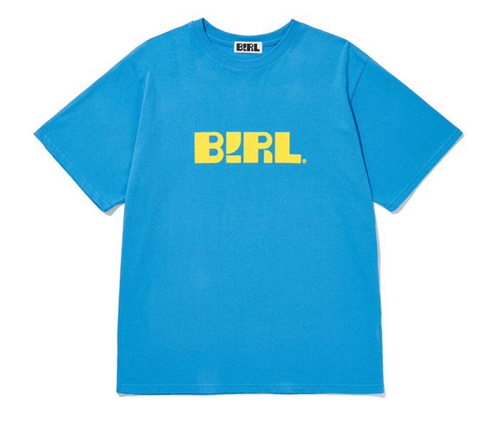  런닝맨 (599회) 하하 티셔츠 _ 벌 BIRL 로고 블루 반팔 티셔츠