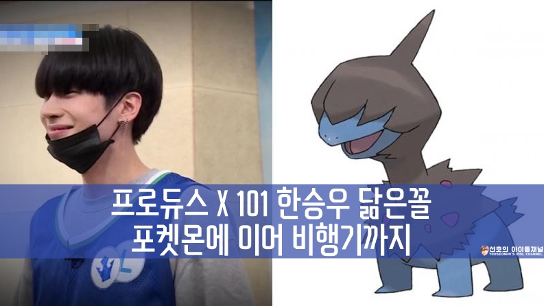  프로듀스 X 101 한승우 닮은꼴 포켓몬에 이어 비행기까지