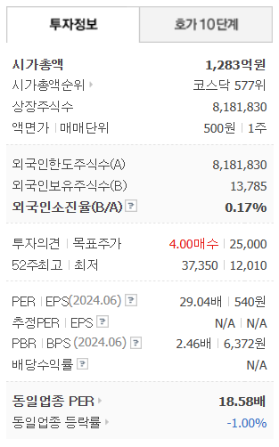 종목정보