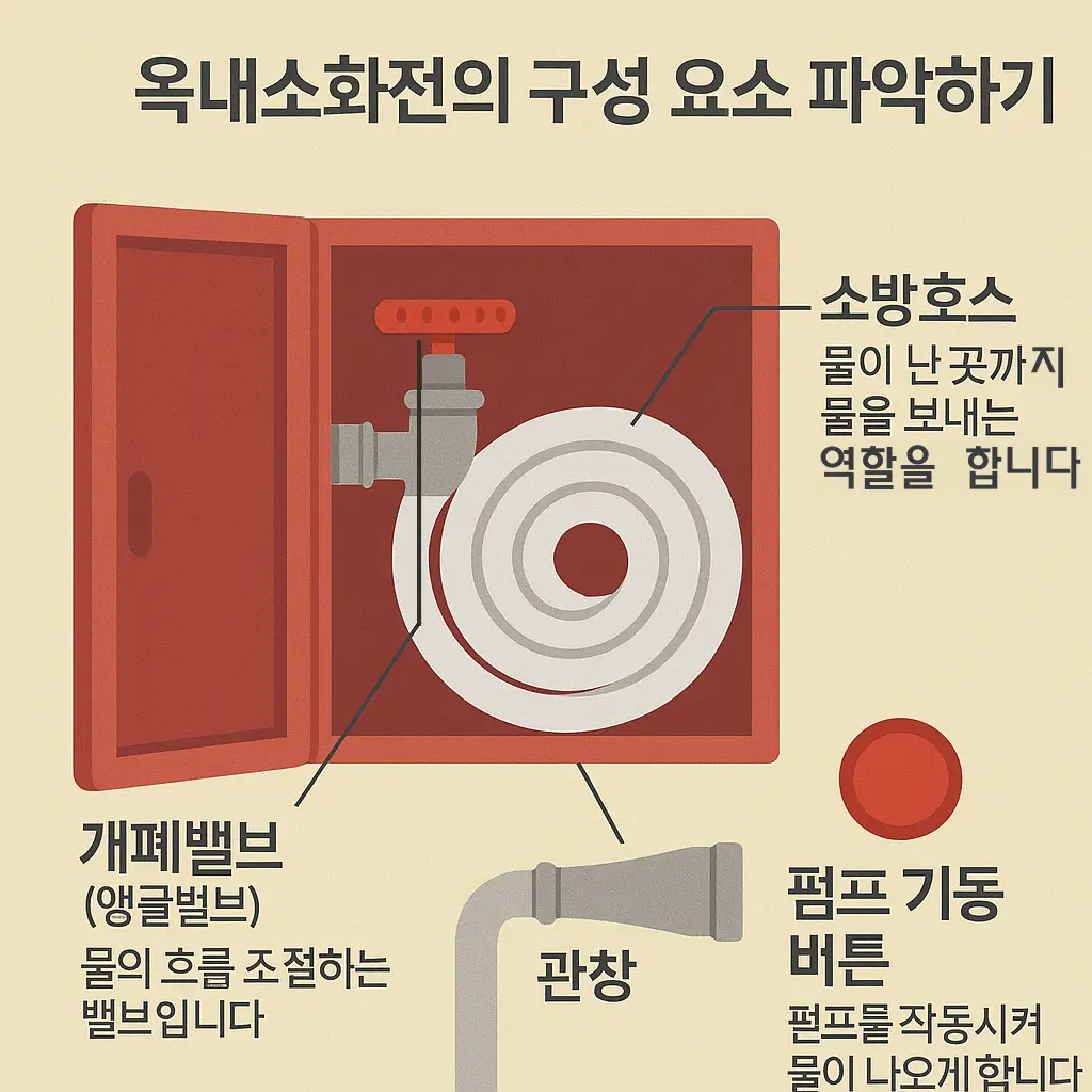 옥내 소화전의 장치 설명