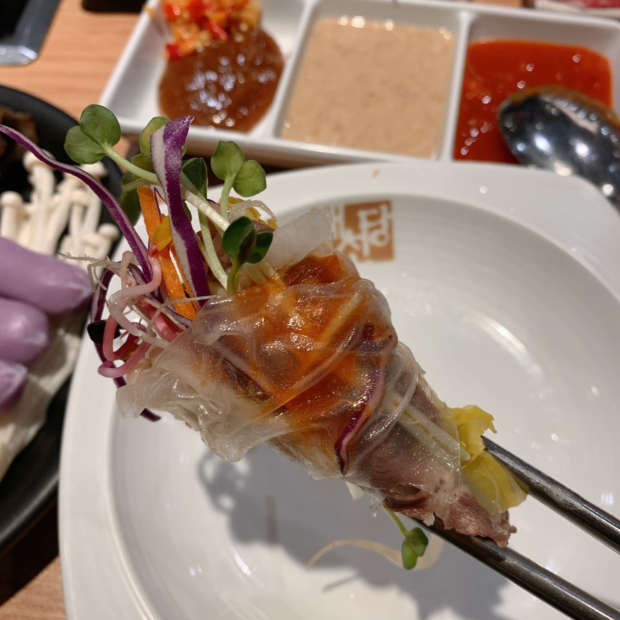 채선당 월남쌈 싸기