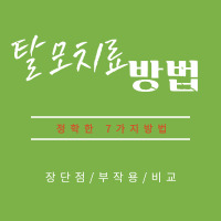  탈모 치료를 위한 정확한 방법 7가지를 장단점 부작용 비교하기