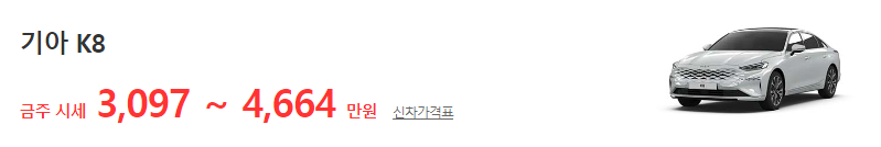 K8 중고차시세표