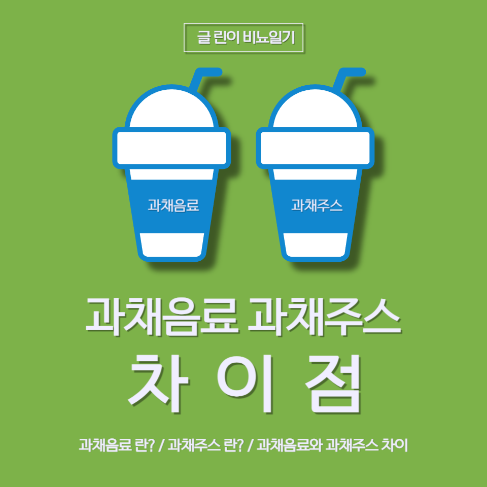  과채음료 와 과채주스 차이점