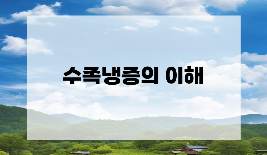 수족냉증의 이해