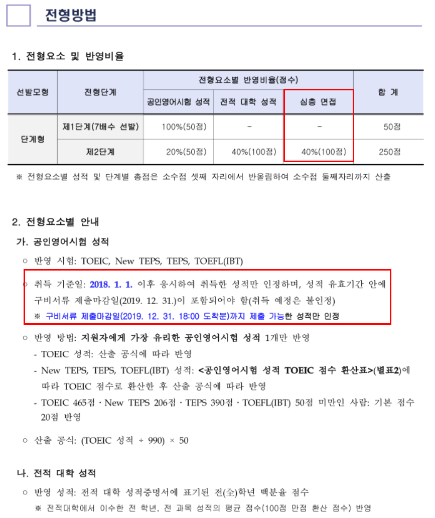 2020학년 한국교원대 편입] 심층면접40% /면접일 2020.1.29(수)