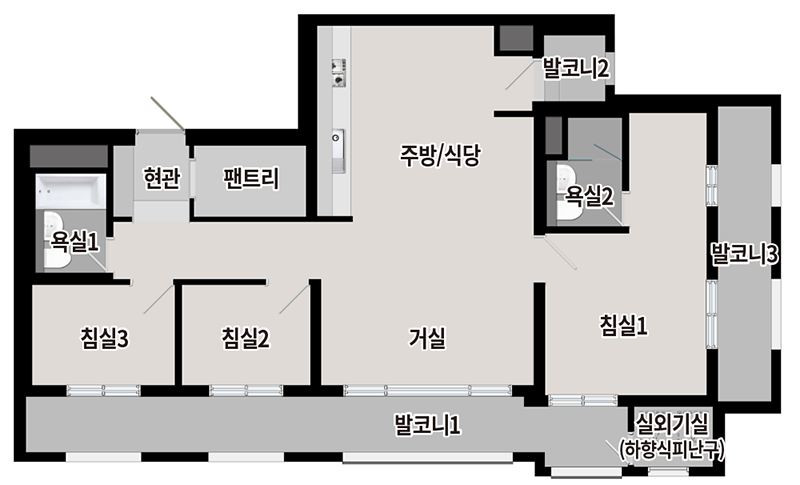 음성 푸르지오 센터피크 84B