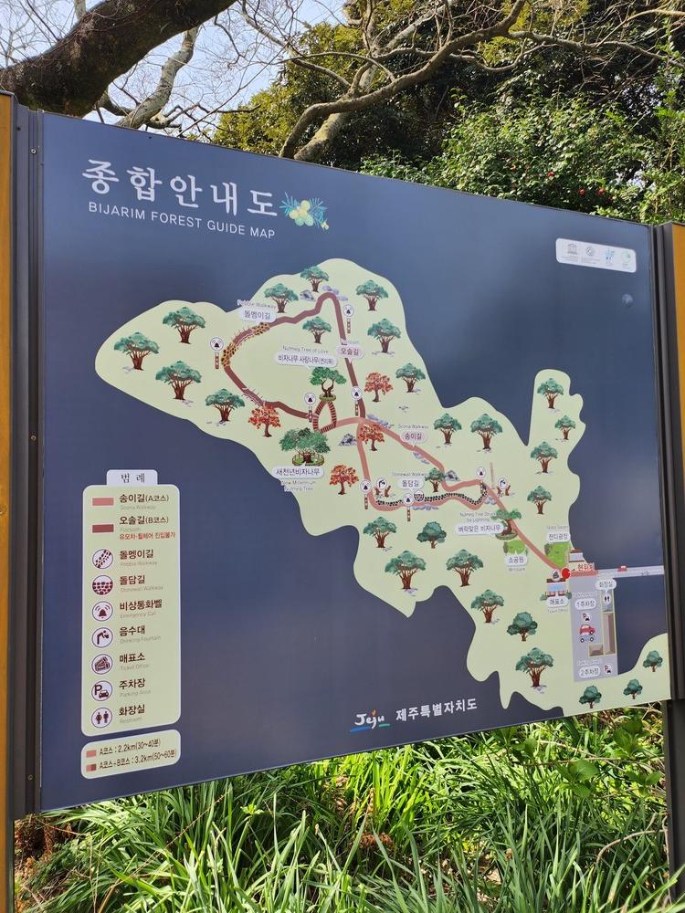 비자림 안내도