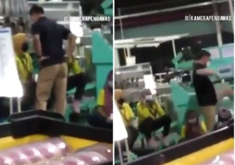 한국인 인도네시아  태광실업 공장 발차기 동영상 논란