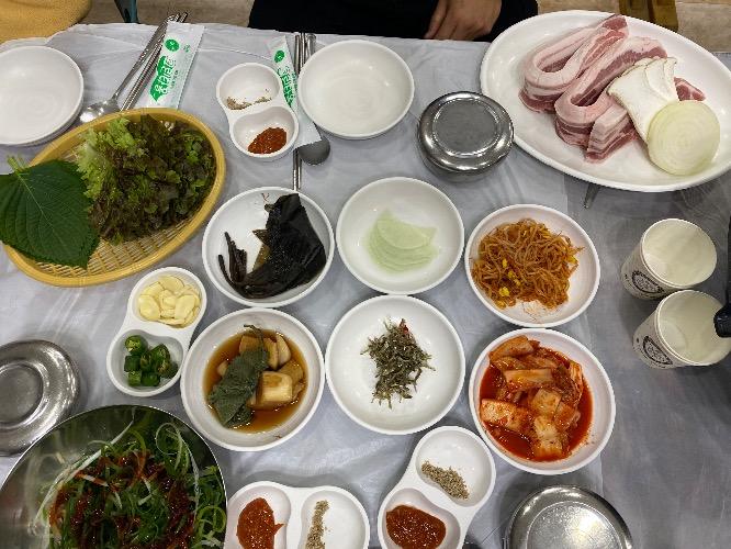 김포 청룡회관 기본반찬