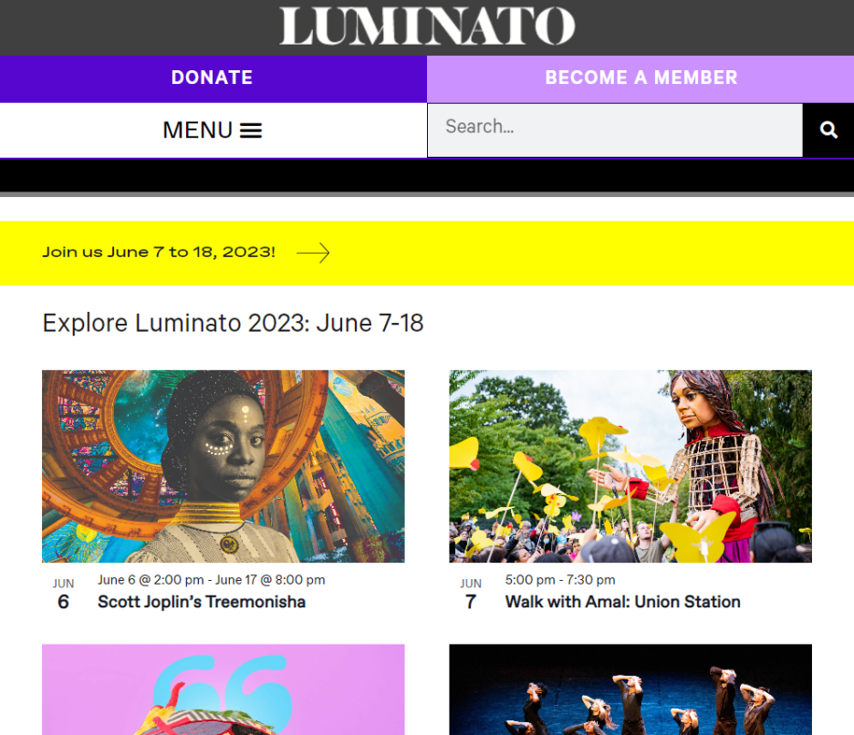  캐나다 토론토 예술, 문화 축제 정보 Luminato Toronto